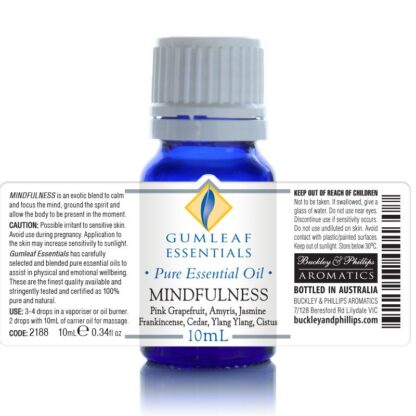 Mindfulness essential oil with labe